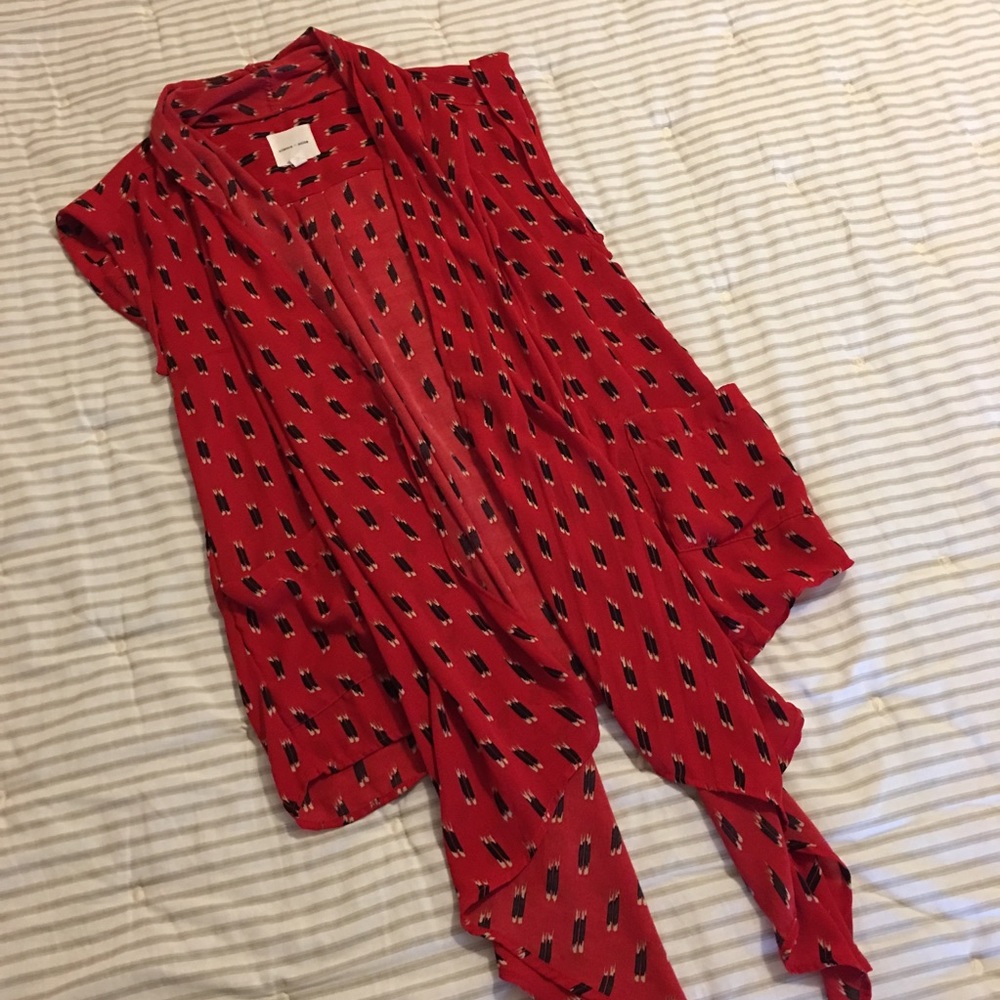 Urban Outfitters • red vest blouse